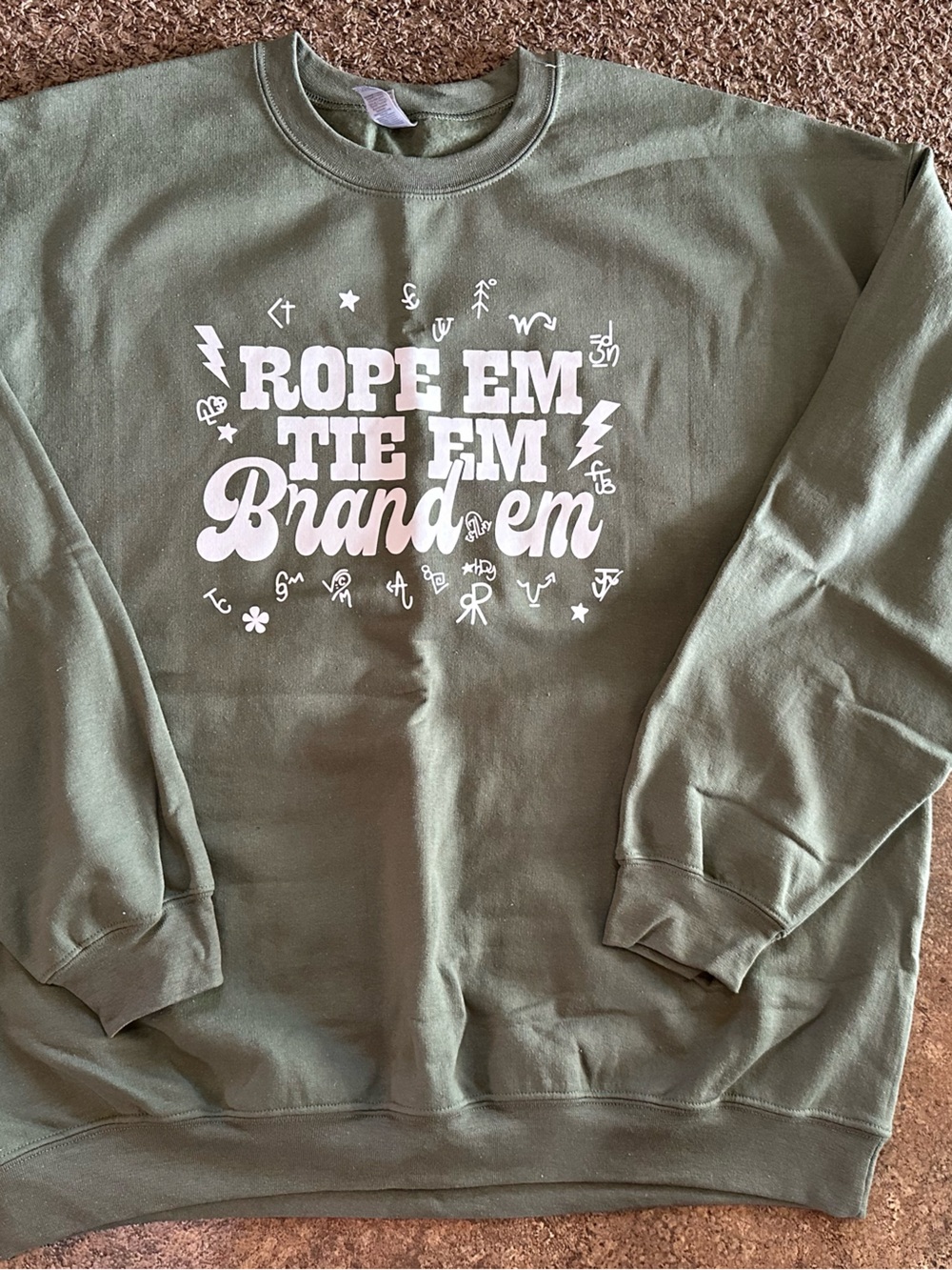 ROPE ‘EM’ Crewneck - NEW - Size 2XL